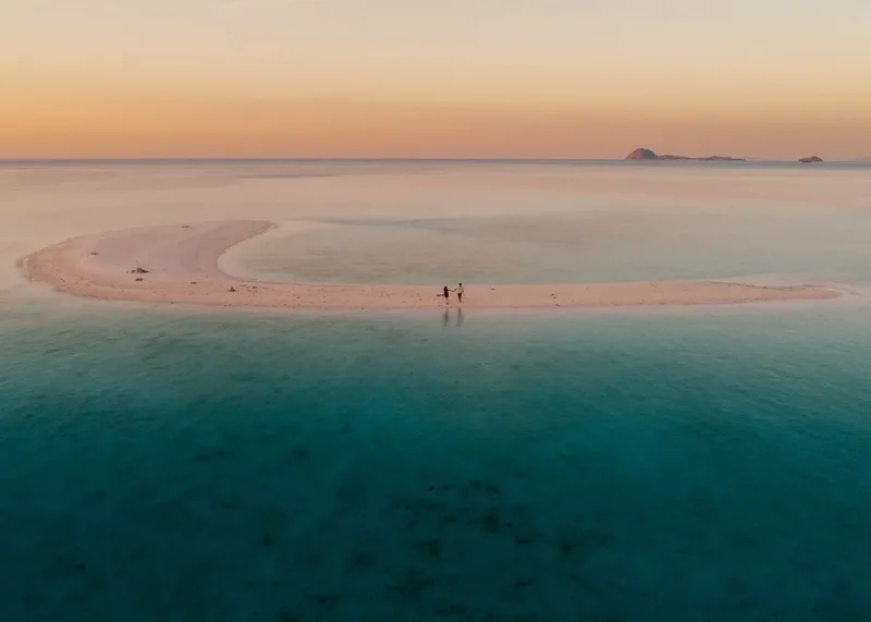 The Taka Makassar sandbar at golden hour, Komodo National Park