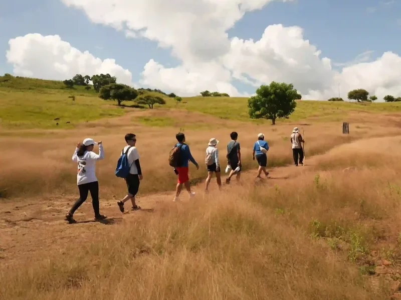 Trekking the trail on Komodo Island