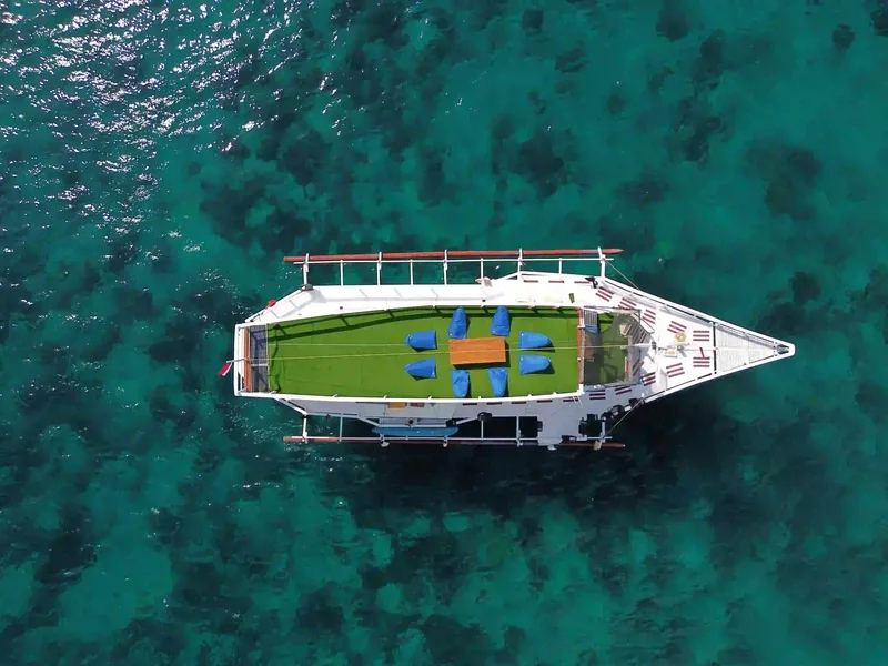 A charter boat in Komodo National Park