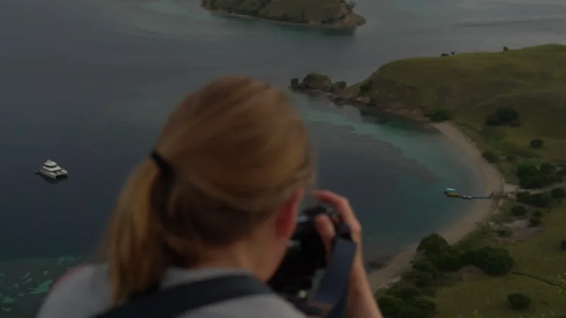 Calm water between the islands of Komodo National Park