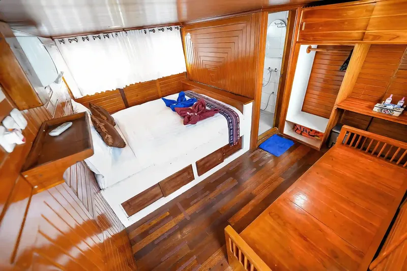 A liveaboard at anchor in Komodo National Park