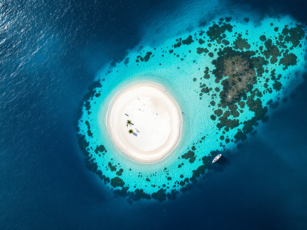 Taka Makassar sandbar aerial